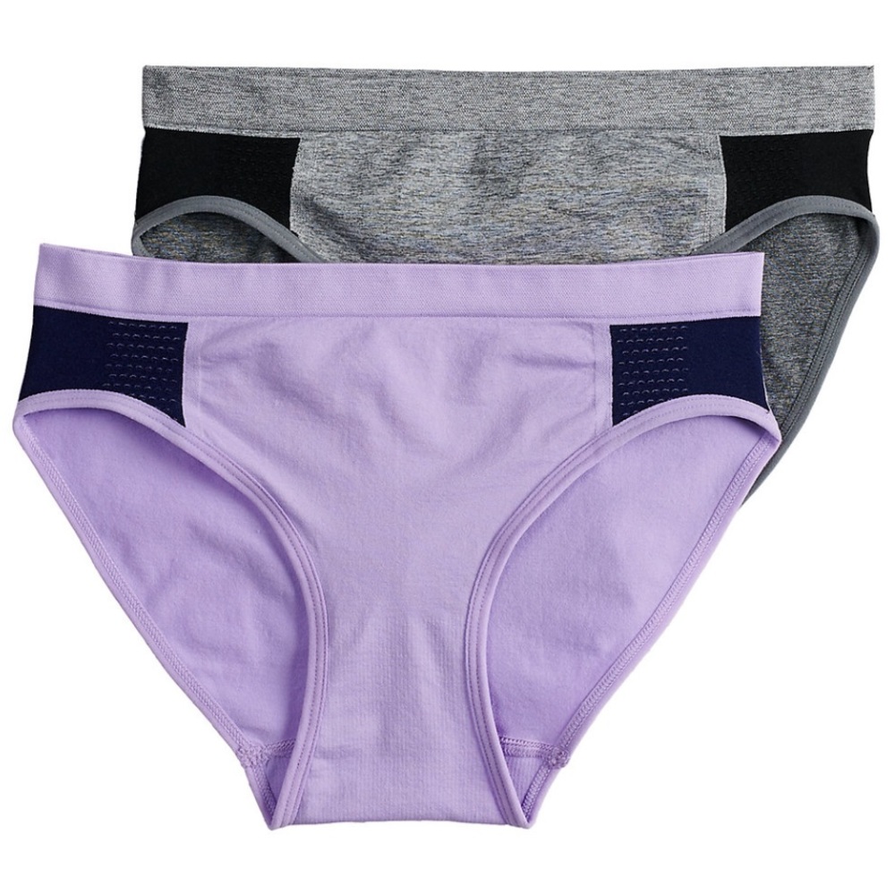 Maidenform Girls 2 Pack Sports Hipster Underwear S